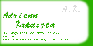 adrienn kapuszta business card